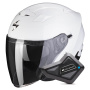 Casque jet Scorpion Exo 230 White + Kit Bluetooth BT Mini