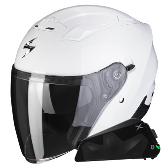 jet Scorpion Exo 230 Blanco + Kit Bluetooth Exo-Com Link-1C