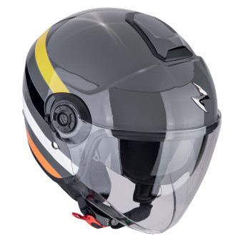 Scorpion Exo City II Bee Gris Amarillo Negro + Kit Bluetooth Exo-Com Link-1C