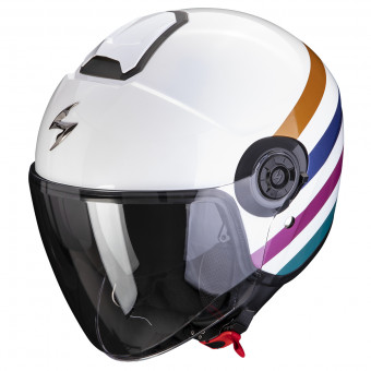 Scorpion Exo City II Bee White Green Gold + Kit Bluetooth Lokui K30