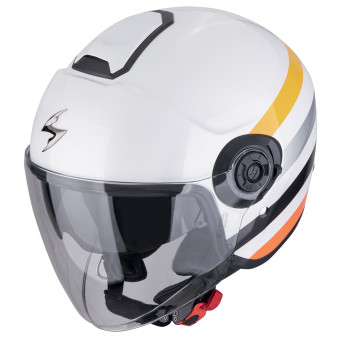 Scorpion Exo City II Bee White Yellow + Kit Bluetooth Lokui K30