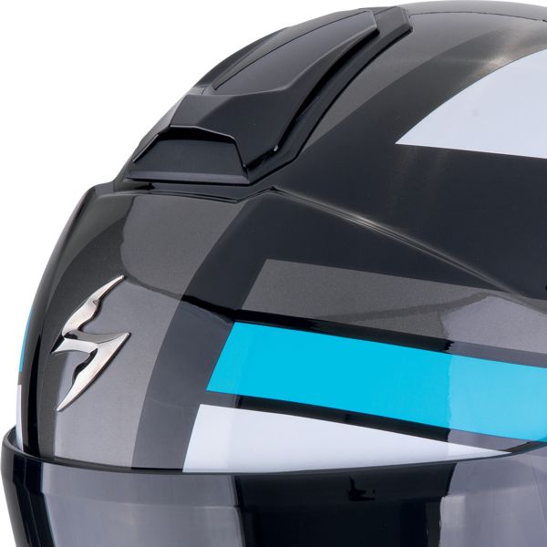 Scorpion Exo City II Blur Black White Green + Kit Bluetooth 5S