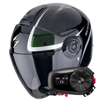 jet Scorpion Exo City II Intercity Black Chameleon + Kit Bluetooth 5S