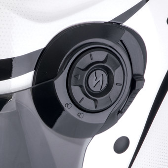 Scorpion Exo City II Intercity Blanco Negro + Kit Bluetooth Exo-Com Link-1C