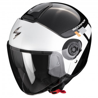 Scorpion Exo City II Mall Metal Black White Silver + Kit bluetooth 5R Lite