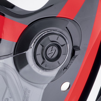 Scorpion Exo City II Riva Negro Rojo + Kit Bluetooth Exo-Com Link-1C