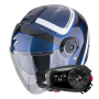 Casque jet Scorpion Exo City II Riva Blue Black + Kit Bluetooth 5S