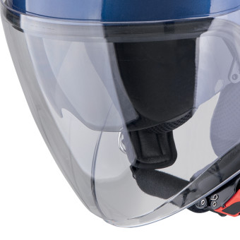 Scorpion Exo City II Riva Azul Negro + Kit Bluetooth Exo-Com Link-1