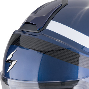 Scorpion Exo City II Riva Azul Negro + Kit Bluetooth Exo-Com Link-1