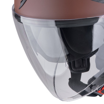 Scorpion Exo City II Riva Marrn Plata + Kit Bluetooth Exo-Com Link-1C