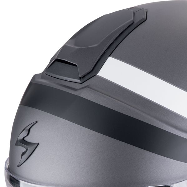 Scorpion Exo City II Riva Plata Mate Negro Blanco