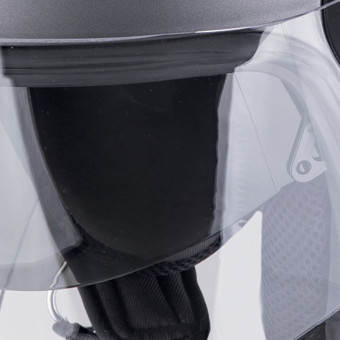 Scorpion Exo City II Riva Plata Mate Negro Blanco + Kit Bluetooth Exo-Com Link-1C