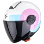 Casque jet Scorpion Exo City II Sheer White Pink Light Blue