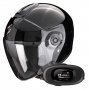 Casque jet Scorpion Exo City II Solid Black + Kit bluetooth 5R Lite