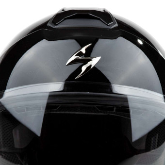 Scorpion Exo City II Negro Slido + Kit Bluetooth Exo-Com Link-1C