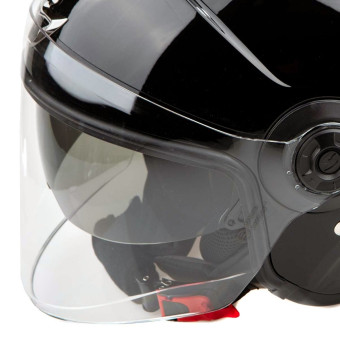 Scorpion Exo City II Negro Slido + Kit Bluetooth Exo-Com Link-1C