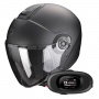 Casque jet Scorpion Exo City II Solid Matt Black + Kit bluetooth 5R Lite