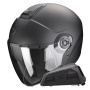 Casque jet Scorpion Exo City II Negro Mate Slido + Kit Bluetooth Exo-Com Link-1