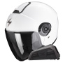 Casque jet Scorpion Exo City II Solid Blanco + Kit Bluetooth Exo-Com Link-1