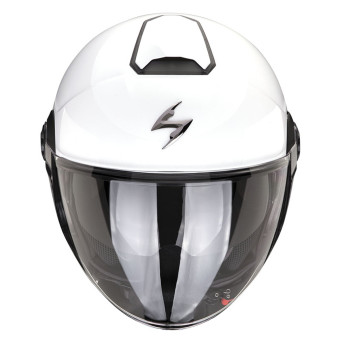 Scorpion Exo City II Blanco Slido + Kit Bluetooth Exo-Com Link-1C