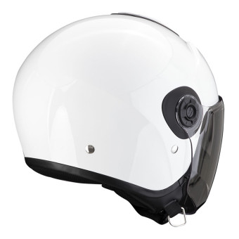 Scorpion Exo City II Blanco Slido + Kit Bluetooth Exo-Com Link-1C