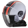 Casque jet Scorpion Exo City II Vel Gris Rojo Mate + Kit Bluetooth Exo-Com Link-1C
