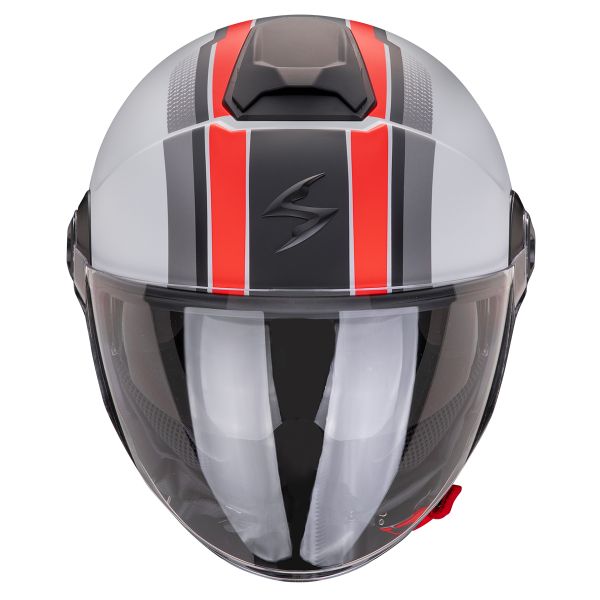 Scorpion Exo City II Vel Grey Red Matt + Kit Bluetooth 5S Solo