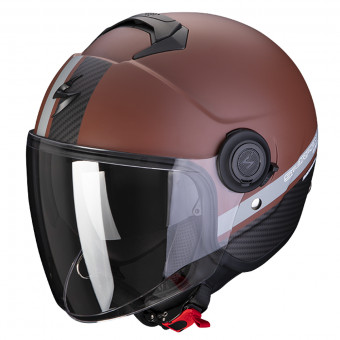 Scorpion Exo City Strada Brown Matt Black + Kit Bluetooth Sena SMH5 Solo