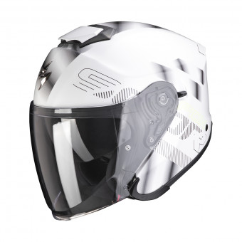 Scorpion Exo S1 Gravity Pearl White Silver + Kit Bluetooth Sena 5S Solo