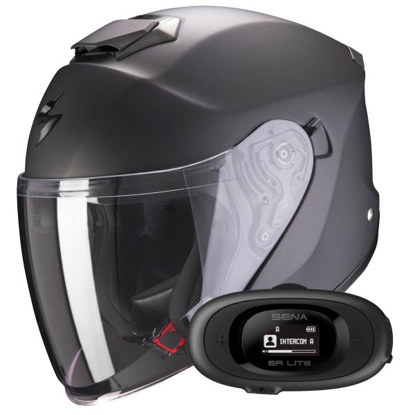 jet Scorpion Exo S1 Matt Anthracite + Kit bluetooth 5R Lite