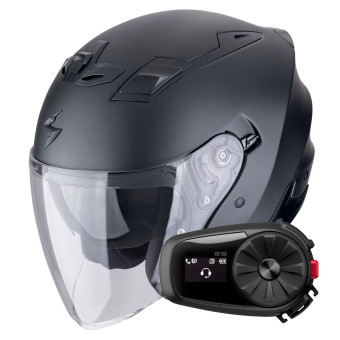 jet Scorpion Exo Z1 Black Pearl Matt + Kit Bluetooth 5S Solo