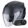 Casque jet Scorpion Exo Z1 Black Pearl Matt + Kit Bluetooth Lokui K30