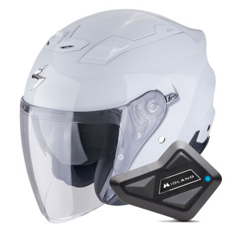 jet Scorpion Exo Z1 Light Grey + Kit Bluetooth BT Mini