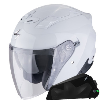 jet Scorpion Exo Z1 Gris Claro + Kit Bluetooth Exo-Com Link-1C