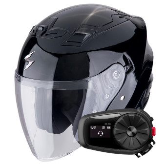 jet Scorpion Exo Z1 Metal Black + Kit Bluetooth 5S Solo