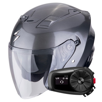 jet Scorpion Exo Z1 Metal Grey + Kit Bluetooth 5S Solo