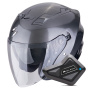 Casque jet Scorpion Exo Z1 Metal Grey + Kit Bluetooth BT Mini
