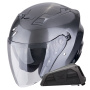 Casque jet Scorpion Exo Z1 Metal Grey + Kit bluetooth Exo-Com Link-1