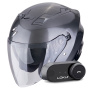 Casque jet Scorpion Exo Z1 Metal Grey + Kit Bluetooth Lokui K30
