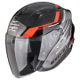 Casque jet Scorpion Exo Z1 Prymus Metal Black Silver Red