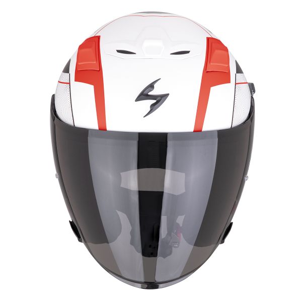 Scorpion Exo Z1 Vue Matt White Red Black + Kit bluetooth 5R Lite Solo