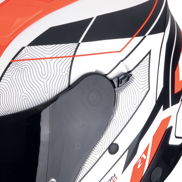 Scorpion Exo Z1 Vue Matt White Red Black + Kit bluetooth 5R Lite Solo