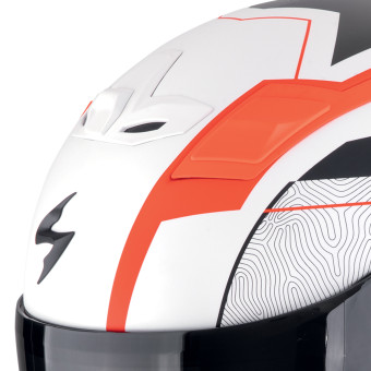 Scorpion Exo Z1 Vue Matt White Red Black + Kit bluetooth Exo-Com Link-1