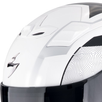 Scorpion Exo Z1 Vue White Black Silver + Kit bluetooth Exo-Com Link-1