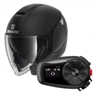 jet Shark Citycruiser Blank Mat KMA + Kit Bluetooth Sena 5S Solo