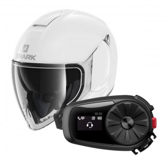 jet Shark Citycruiser Blank WHU + Kit Bluetooth Sena 5S Solo