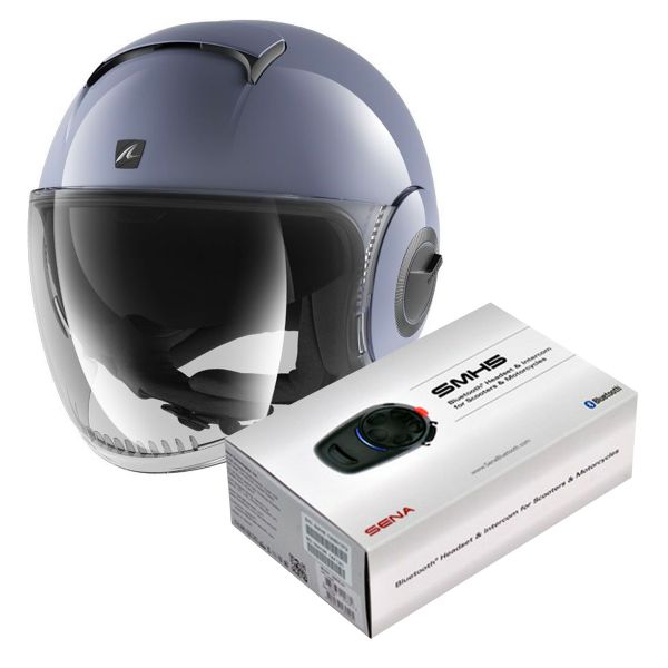 Casque Moto Shark NANO BLANK – Polycarbonate, écran Solaire Intégré, Boucle Micrométrique