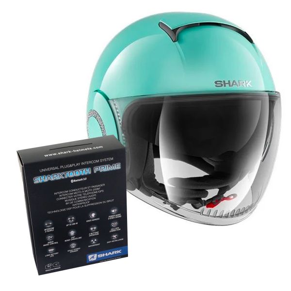 jet Shark Nano Swarovski Blank GRN + Kit Bluetooth Sharktooth Prime