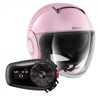 jet Shark Nano Swarovski Blank PAR + Kit Bluetooth Sena 5S Solo