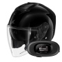 Casque jet Shark RS JET Blank BLK + Kit bluetooth 5R Lite Solo